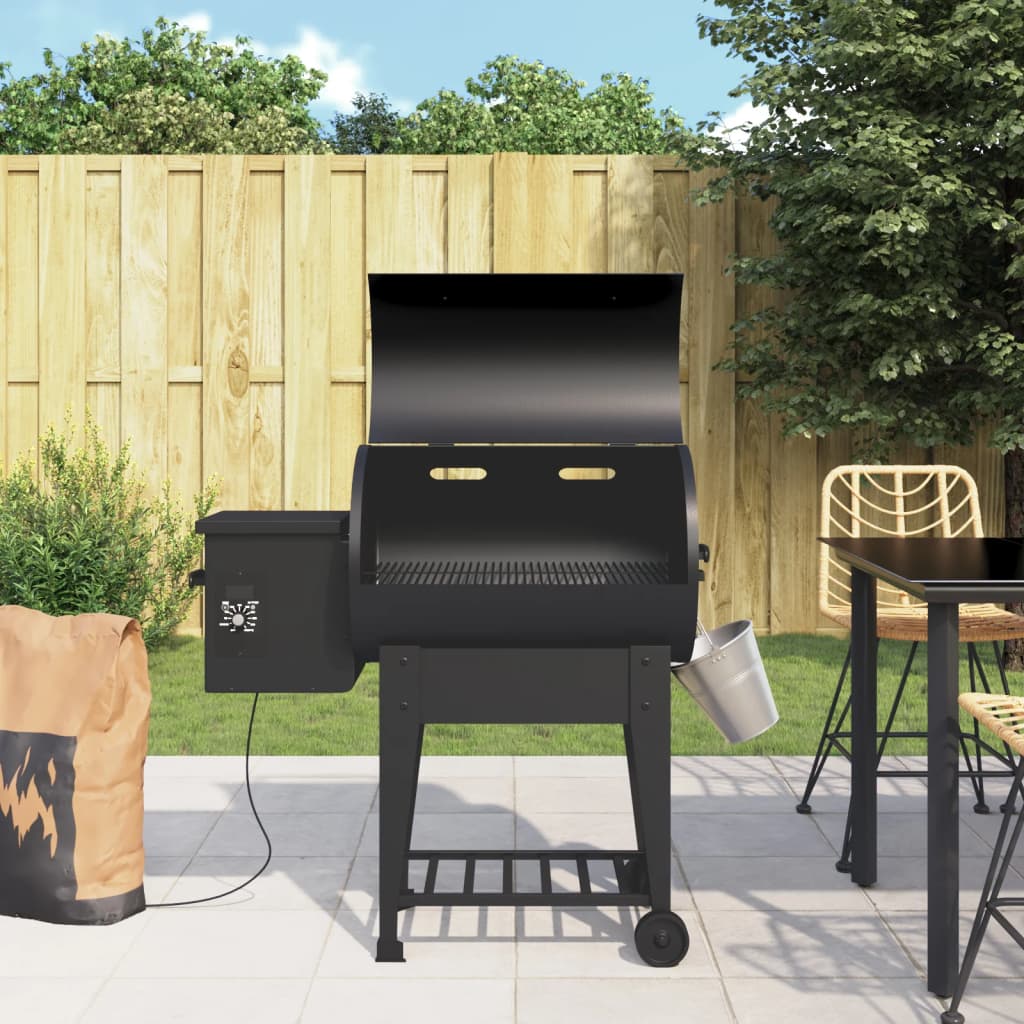 Pelletsgrill Svart 104 Cm Järn