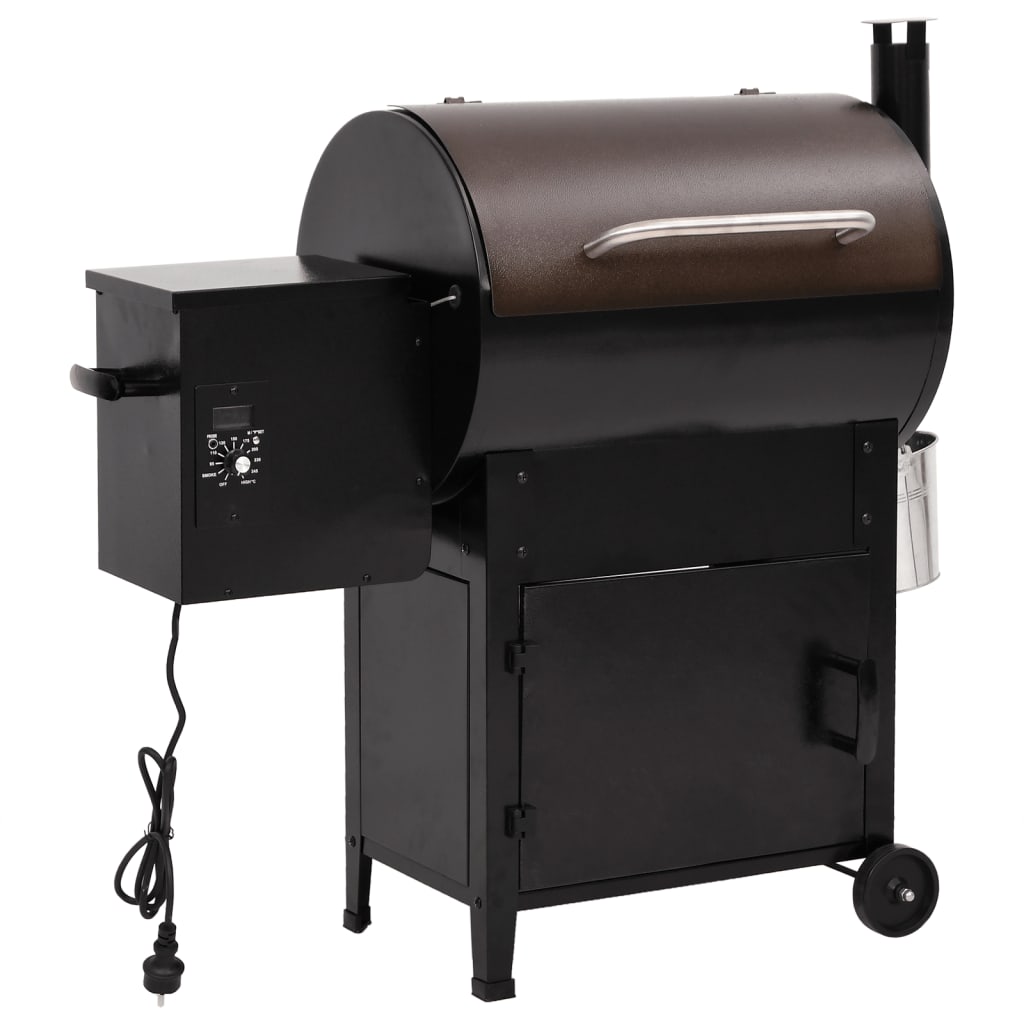Pelletsgrill Svart 104 Cm Järn