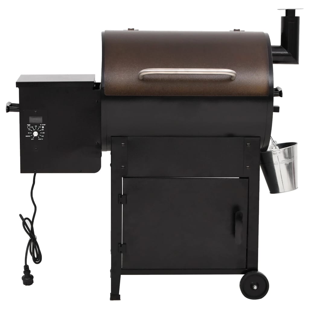 Pelletsgrill Svart 104 Cm Järn