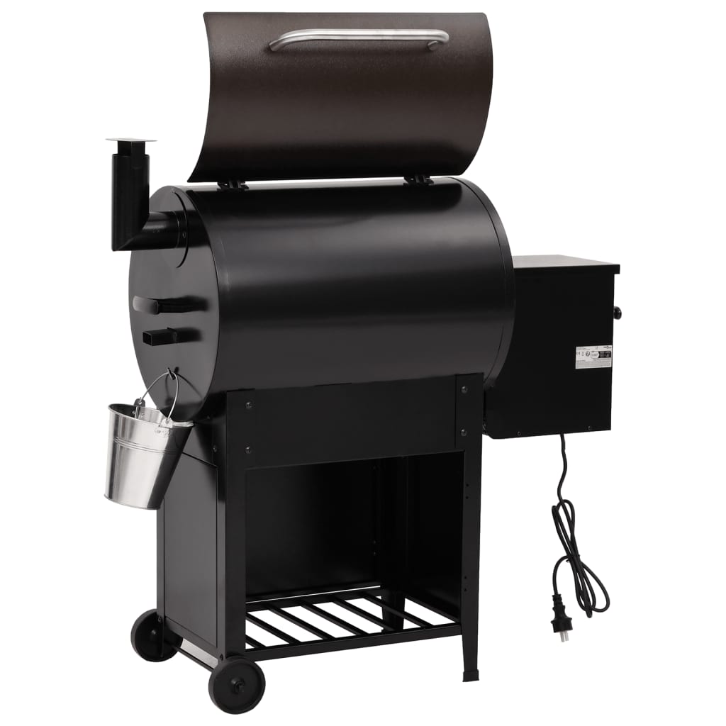 Pelletsgrill Svart 104 Cm Järn