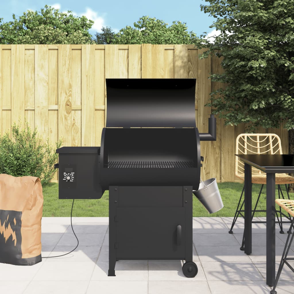 Pelletsgrill Svart 104 Cm Järn