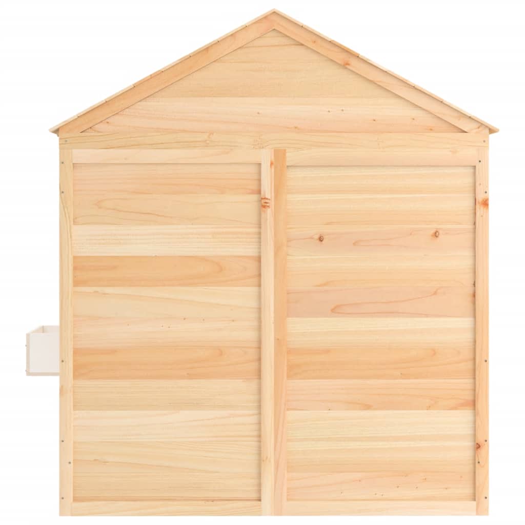 Lekstuga Med Låsbar Dörr Och Blomkrukor Massivt Granträ