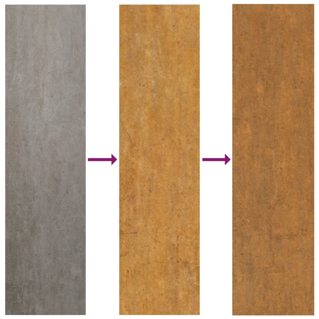 Väggdekoration 105X55 Cm Rosttrögt Stål Snäckskalsdesign