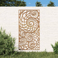 Väggdekoration 105X55 Cm Rosttrögt Stål Snäckskalsdesign