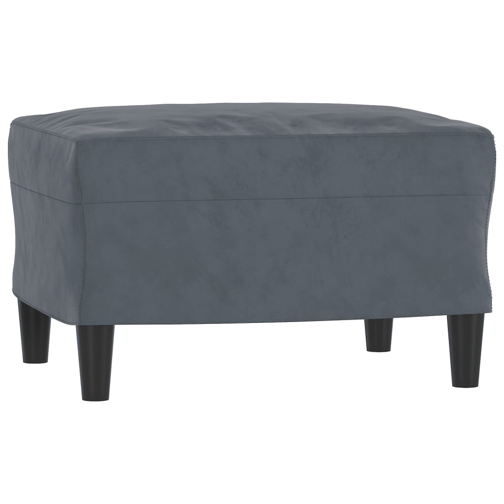 3-Sitssoffa Med Fotpall 180 Cm Sammet