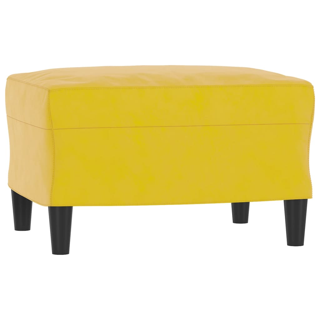 3-Sitssoffa Med Fotpall 180 Cm Sammet