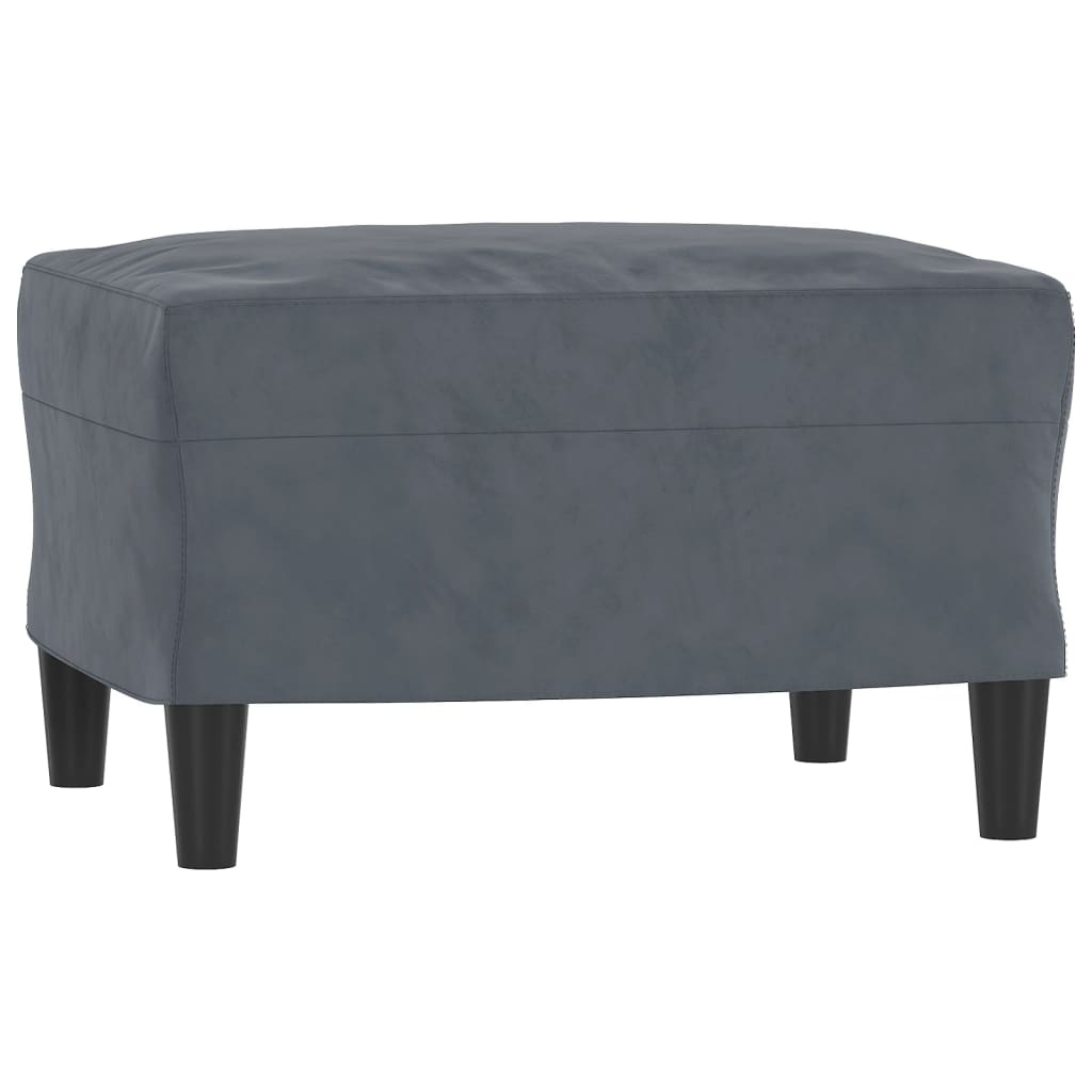 Fåtölj Med Fotpall 60 Cm Sammet