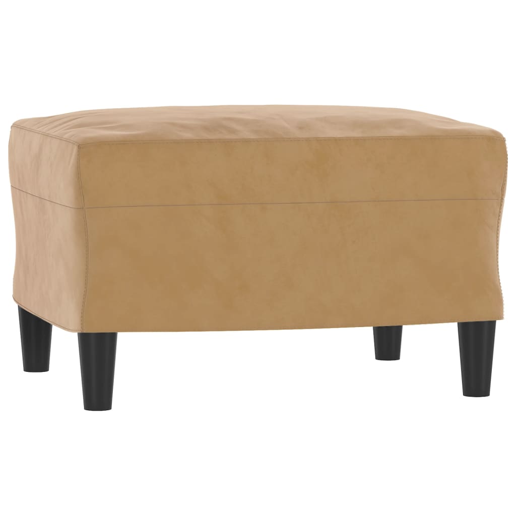 3-Sitssoffa Med Fotpall 180 Cm Sammet