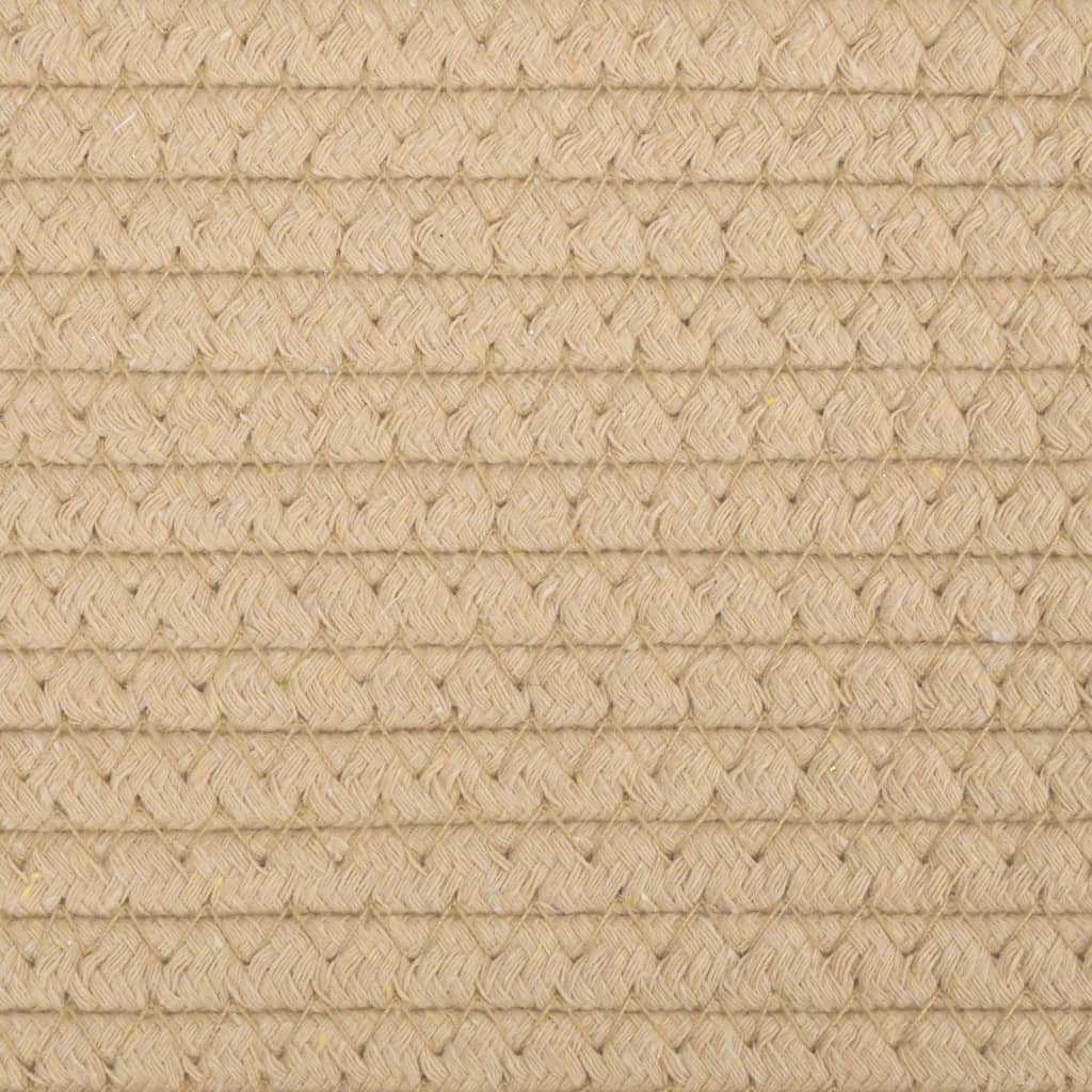 Förvaringskorg Med Lock Och Beige Ø37X50 Cm Bomull