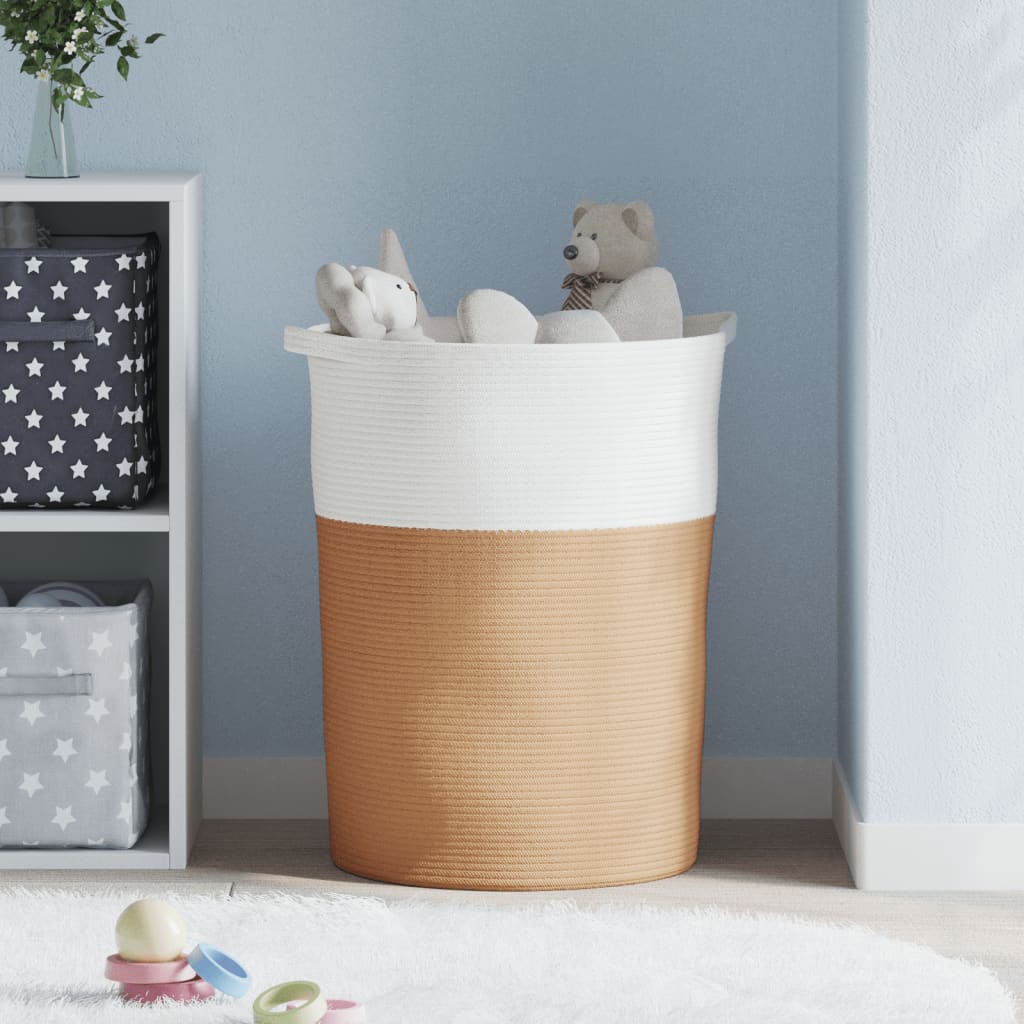 Förvaringskorg Och Vit Ø49X65 Cm Bomull