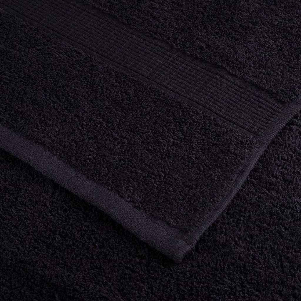 Gästhandduk Solund 2 St Svart 15 X 21 Cm 550 Gsm