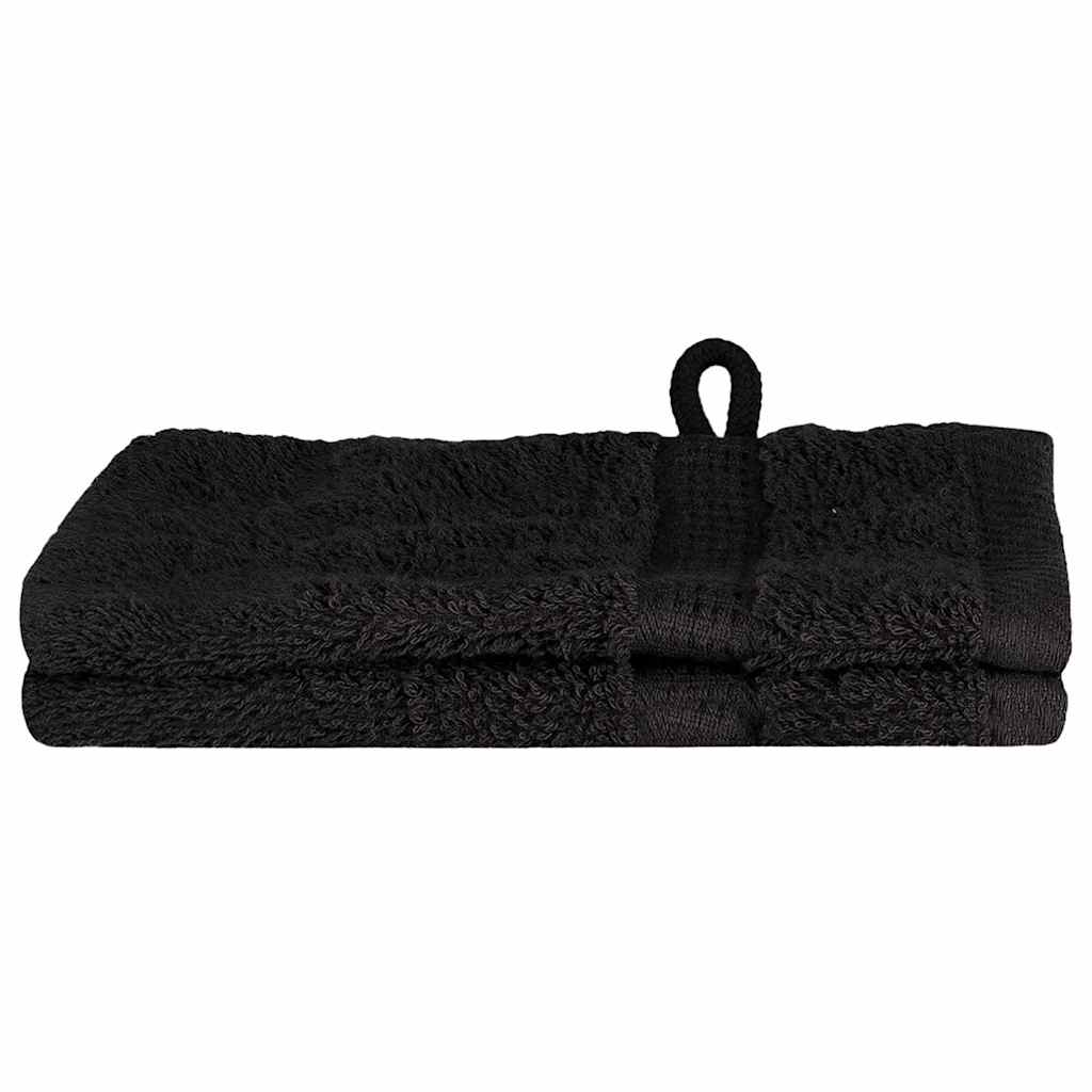 Gästhandduk Solund 2 St Svart 15 X 21 Cm 550 Gsm
