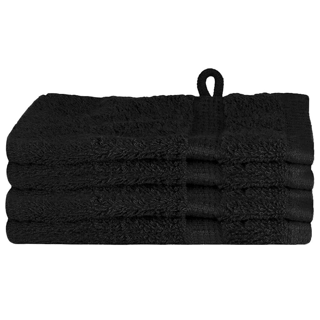 Gästhandduk Solund 4 St Svart 15 X 21 Cm 550 Gsm