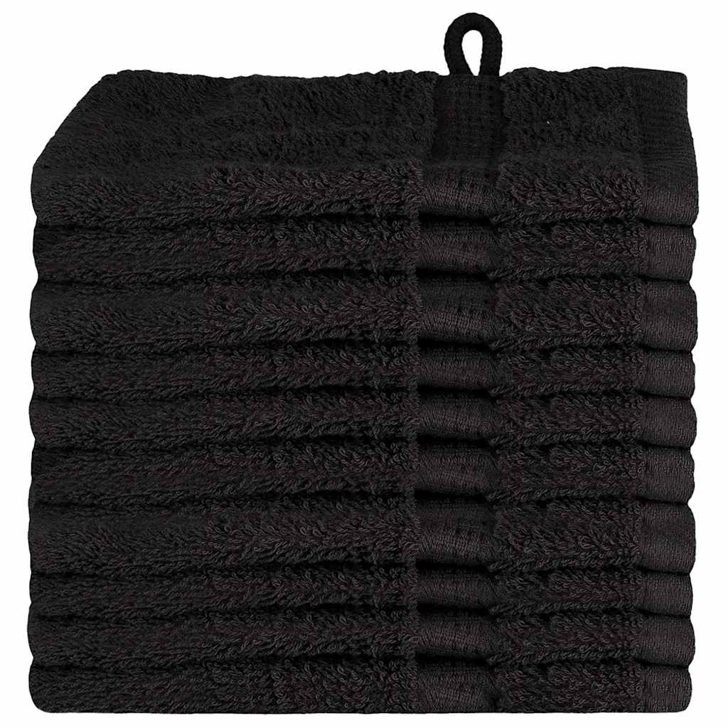 Gästhandduk Solund 10 St Svart 15 X 21 Cm 550 Gsm