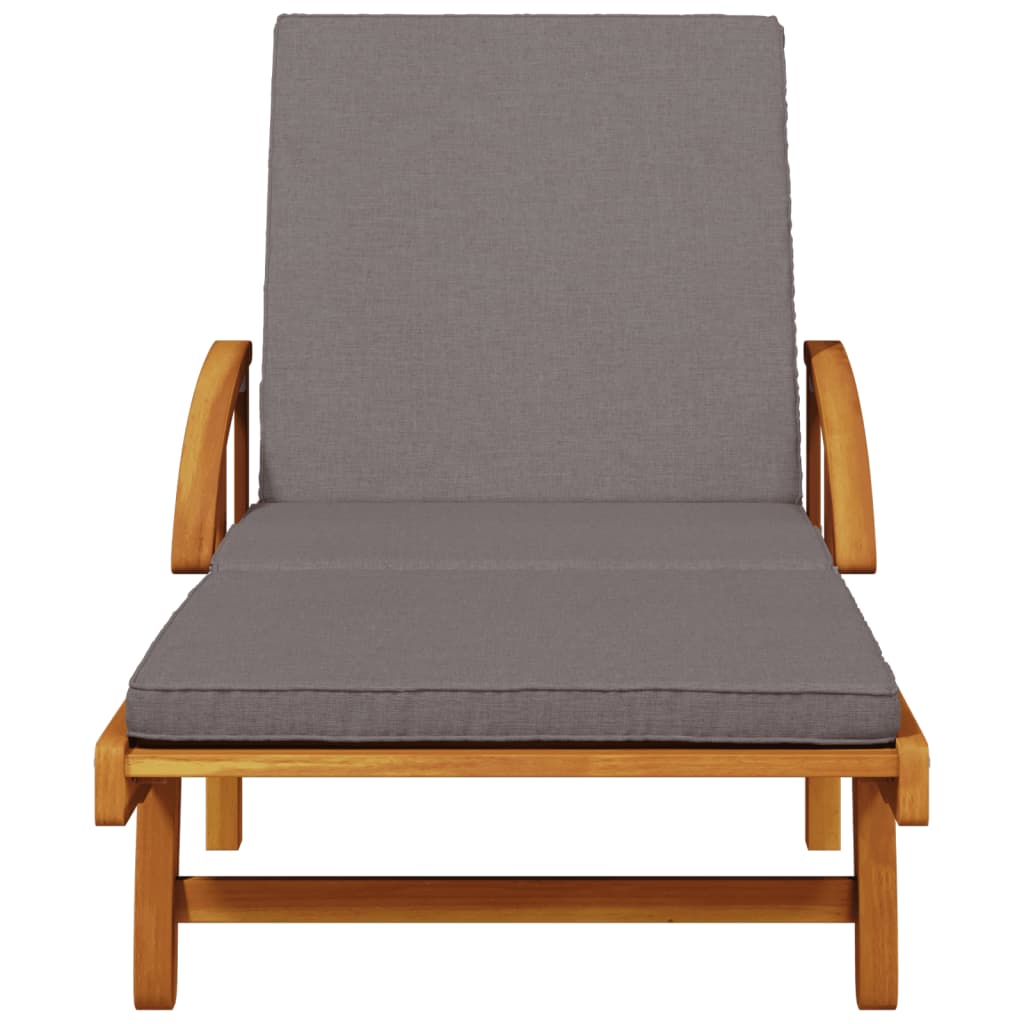 Solstolar 2 St Med Kuddar 200X68X83 Cm Massivt Akaciaträ