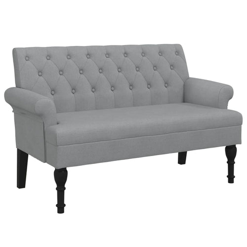 Bänk Med Ryggstöd 120X62X75,5 Cm Grå