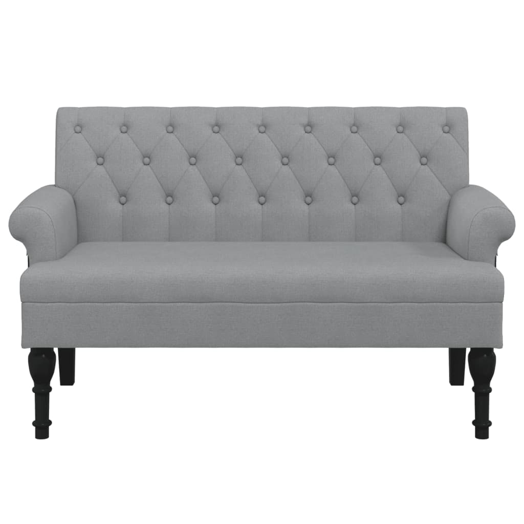 Bänk Med Ryggstöd 120X62X75,5 Cm Grå