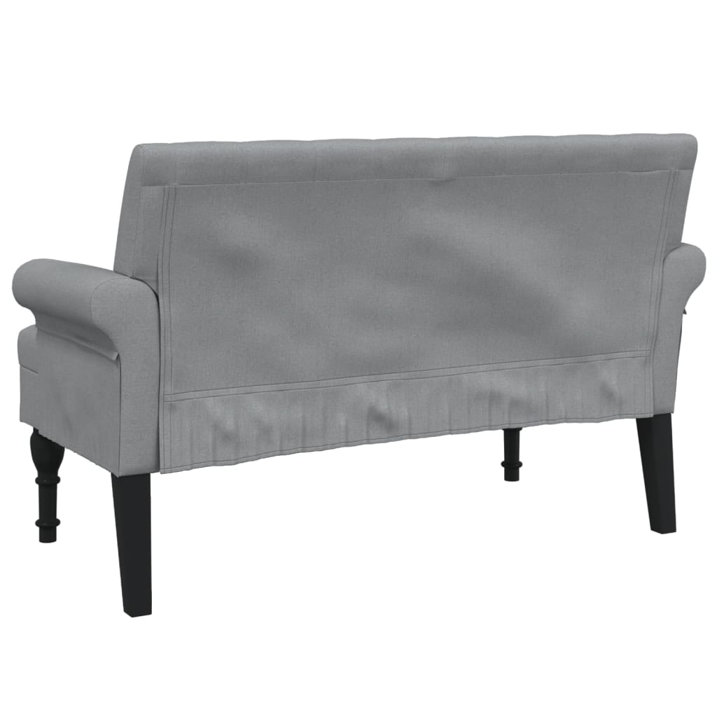 Bänk Med Ryggstöd 120X62X75,5 Cm Grå