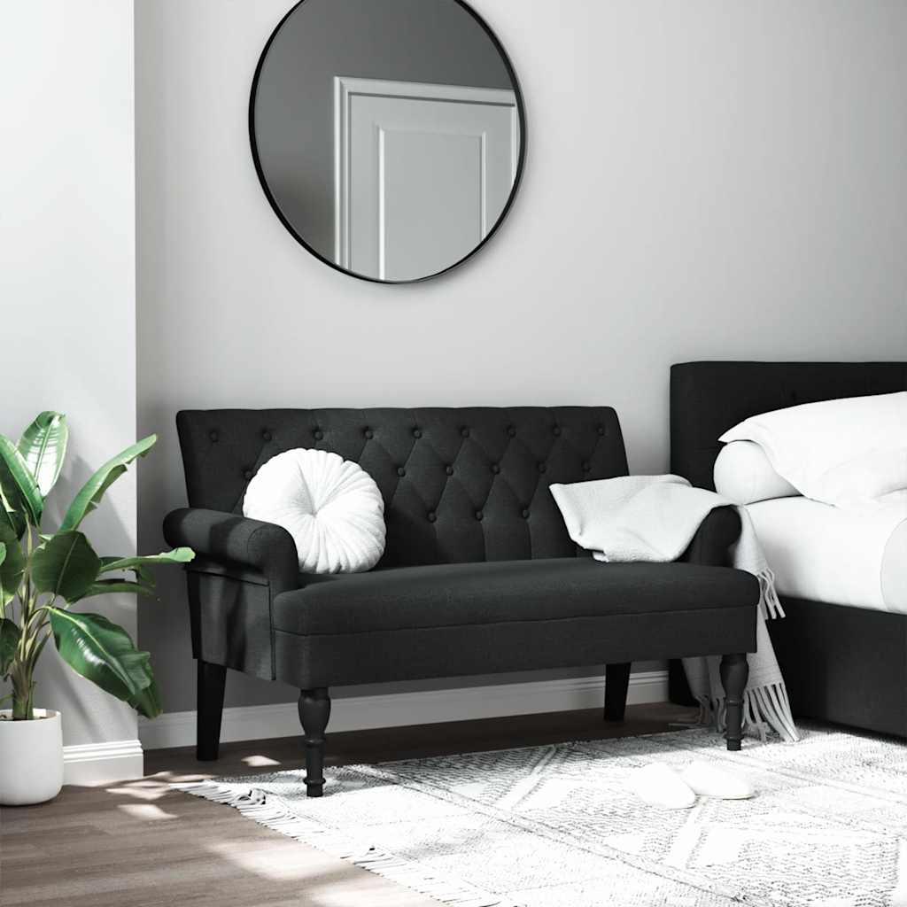 Bänk Med Ryggstöd 120X62X75,5 Cm Grå