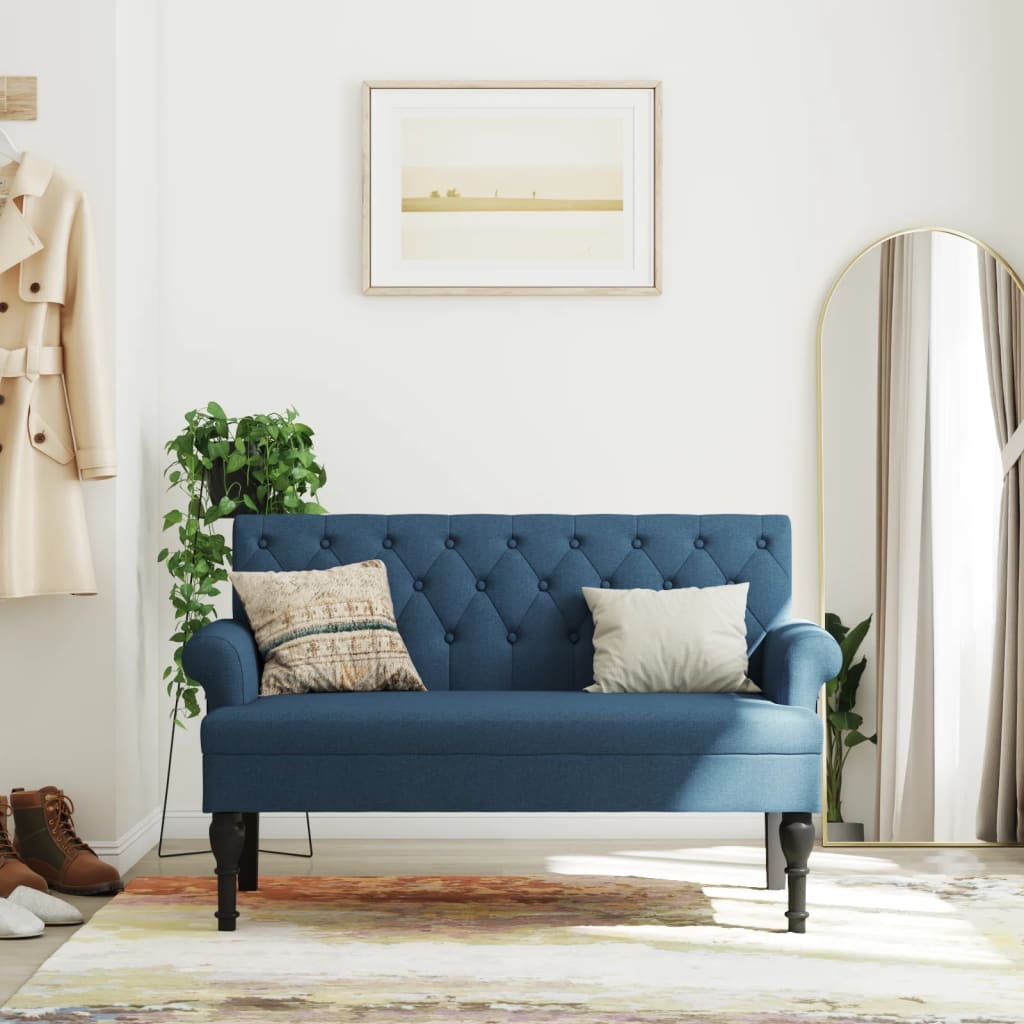 Bänk Med Ryggstöd 120X62X75,5 Cm Grå