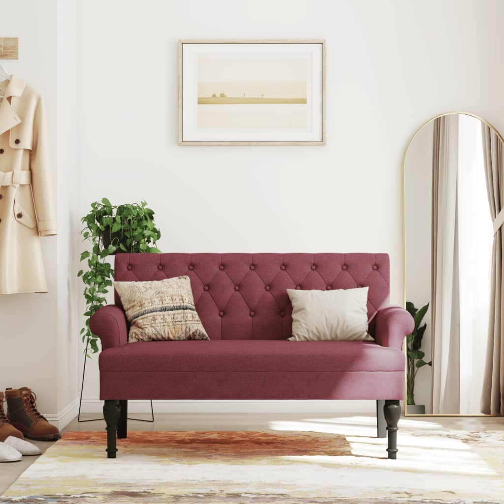 Bänk Med Ryggstöd 120X62X75,5 Cm Grå