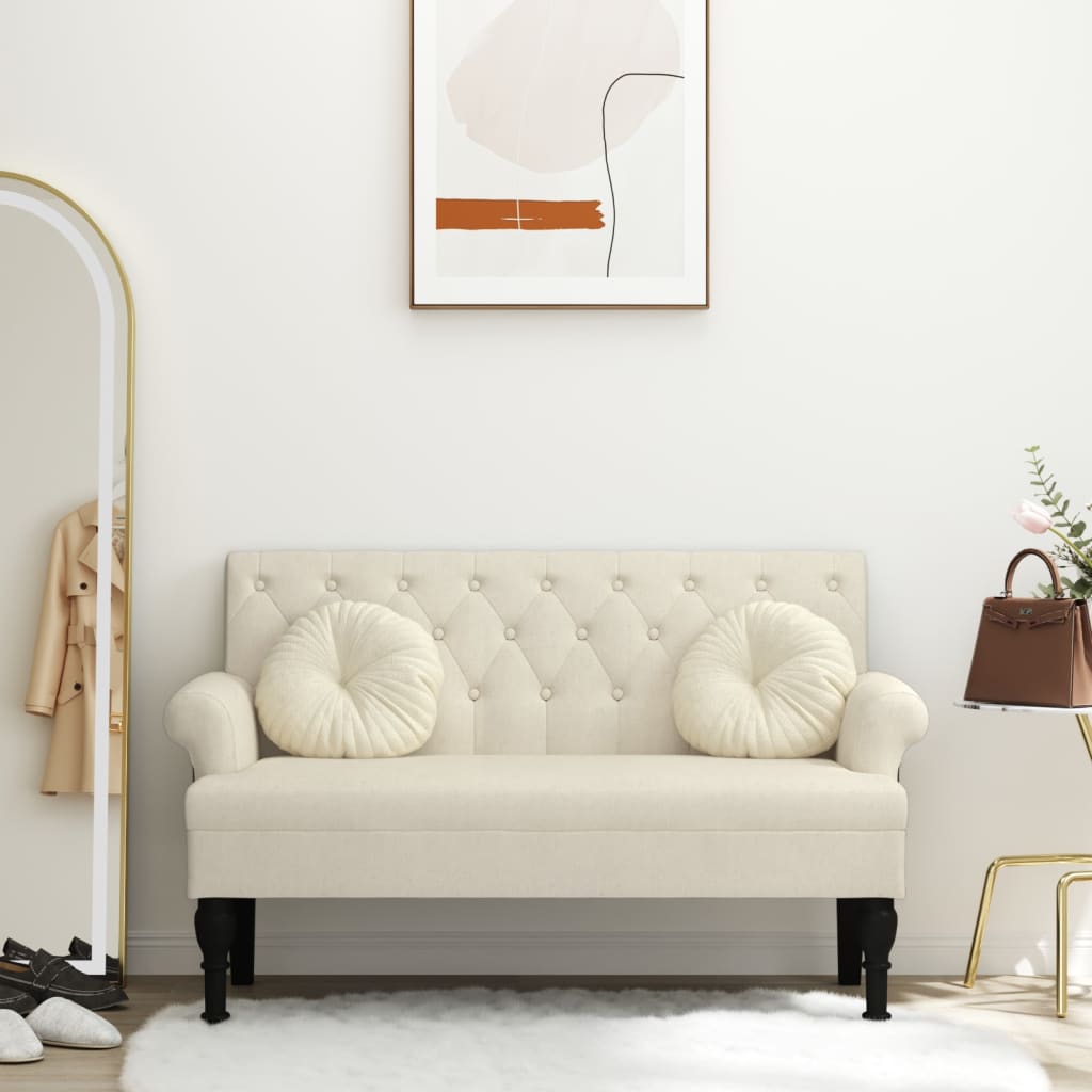 Bänk Med Ryggstöd 120X62X75,5 Cm Grå