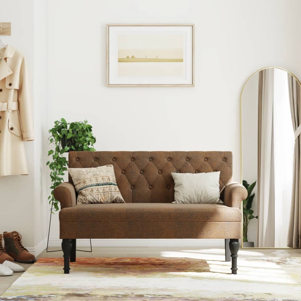 Bänk Med Ryggstöd 120X62X75,5 Cm Grå