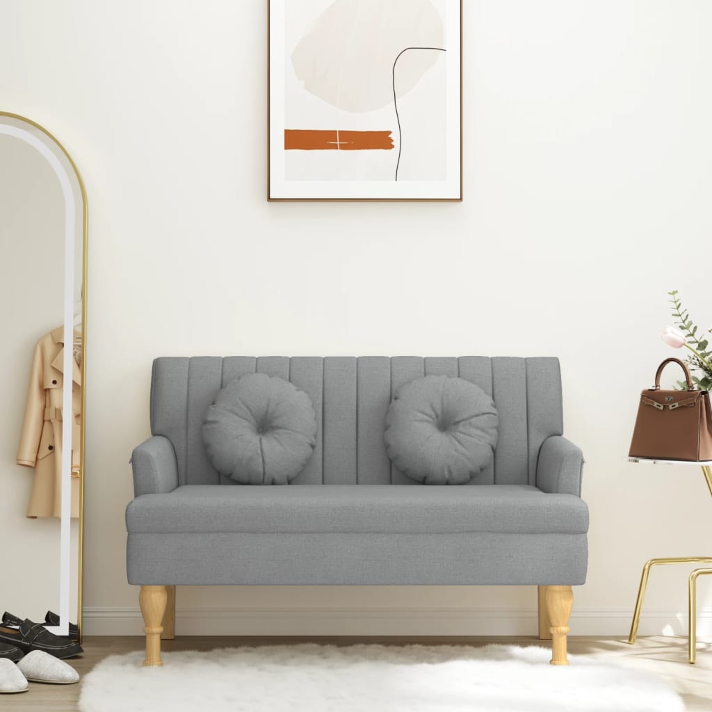 Bänk Med Kuddar 113X64,5X75,5 Cm Tyg