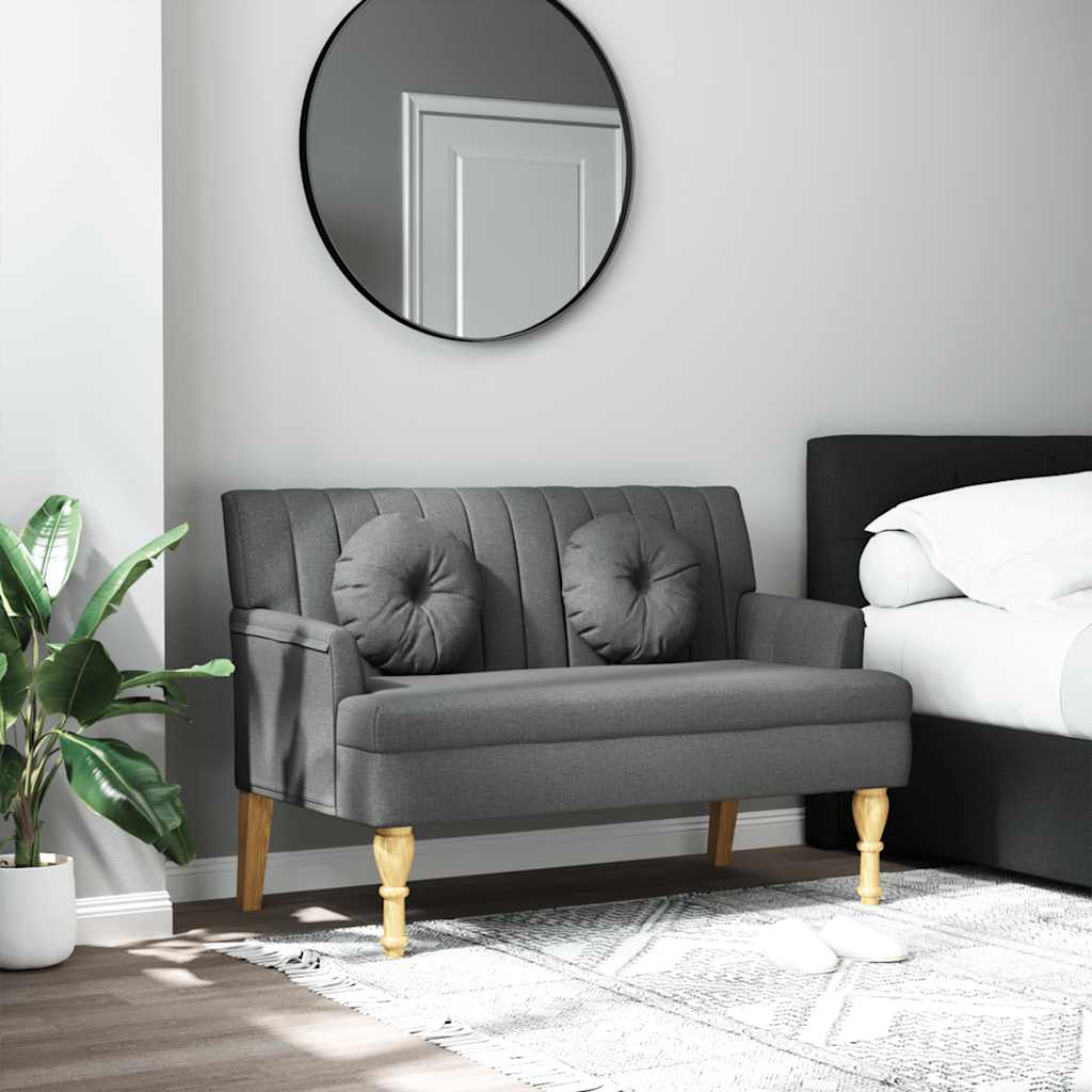 Bänk Med Kuddar 113X64,5X75,5 Cm Tyg