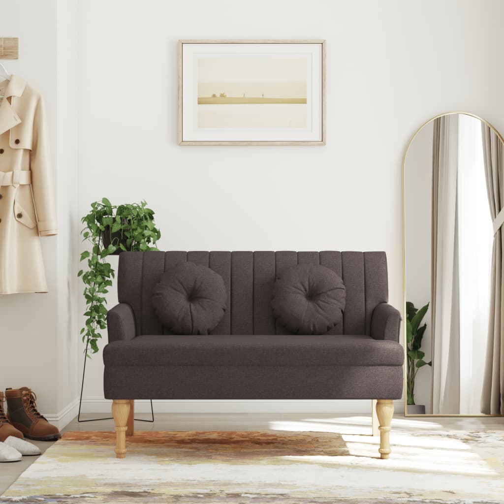 Bänk Med Kuddar 113X64,5X75,5 Cm Tyg