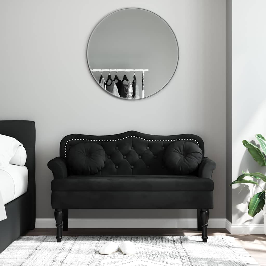 Bänk Med Kuddar 120,5X65X75 Cm Sammet