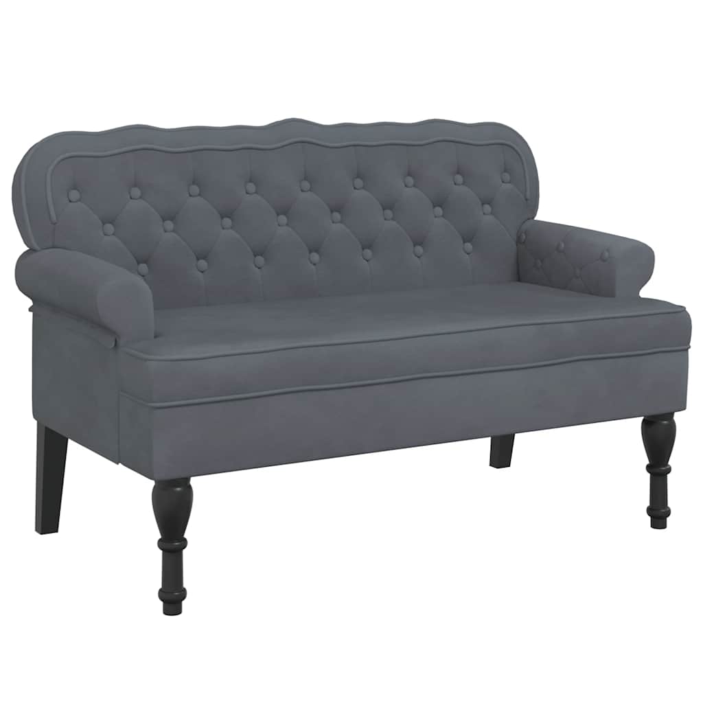 Bänk Med Ryggstöd 119,5X64,5X75 Cm Sammet