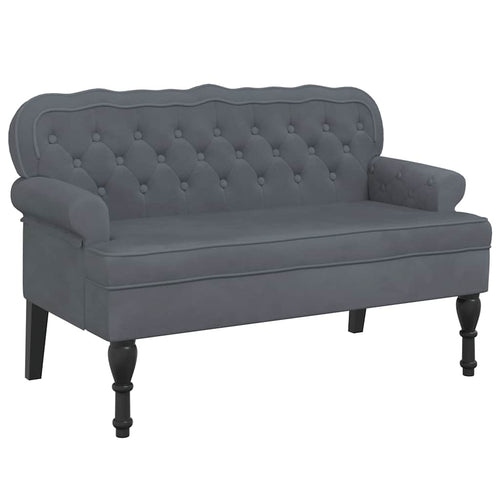 Bänk Med Ryggstöd 119,5X64,5X75 Cm Sammet