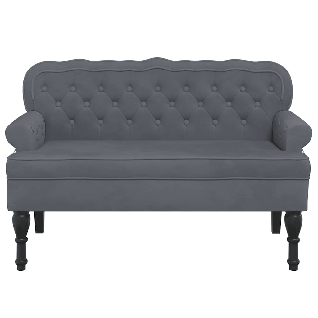Bänk Med Ryggstöd 119,5X64,5X75 Cm Sammet