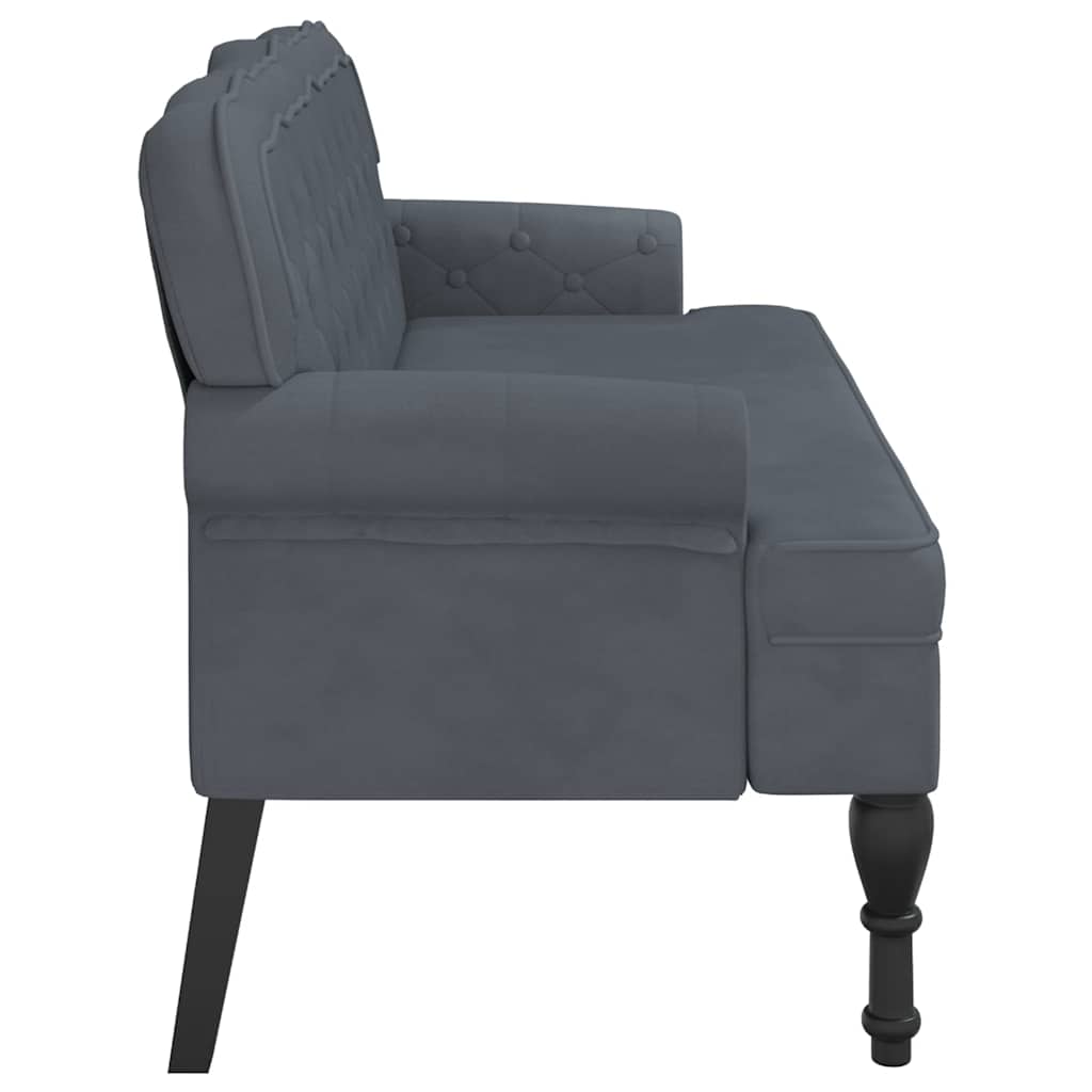 Bänk Med Ryggstöd 119,5X64,5X75 Cm Sammet