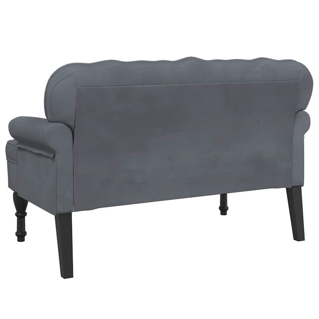 Bänk Med Ryggstöd 119,5X64,5X75 Cm Sammet