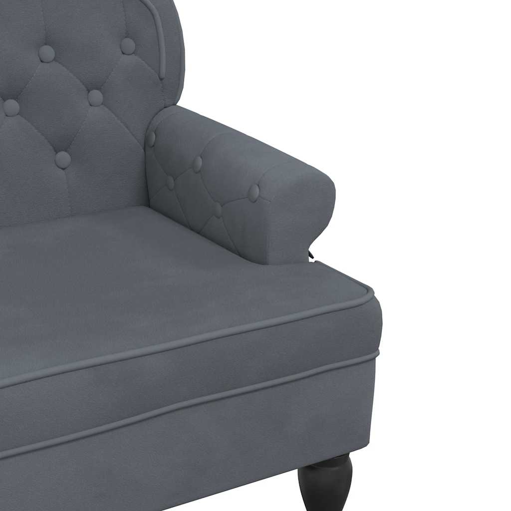 Bänk Med Ryggstöd 119,5X64,5X75 Cm Sammet