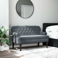 Bänk Med Ryggstöd 119,5X64,5X75 Cm Sammet