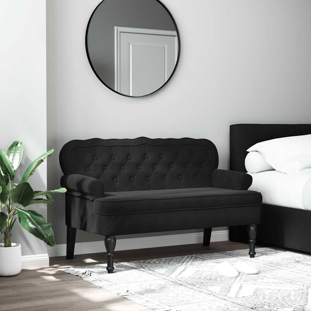 Bänk Med Ryggstöd 119,5X64,5X75 Cm Sammet