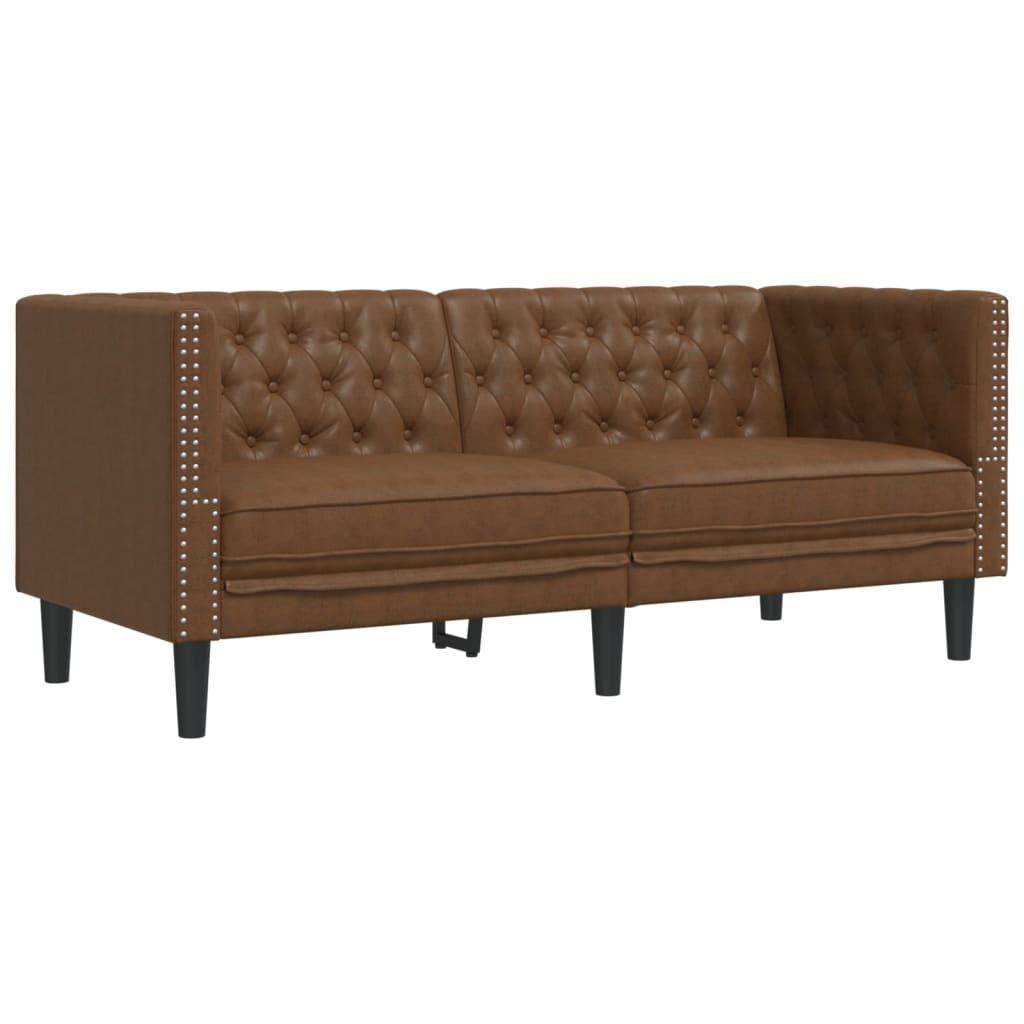 Soffgrupp Chesterfield 3 Delar Konstmocka