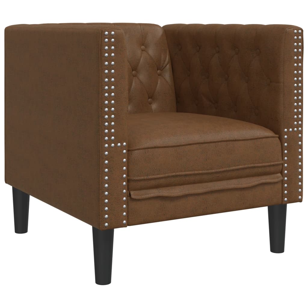 Soffgrupp Chesterfield 3 Delar Konstmocka