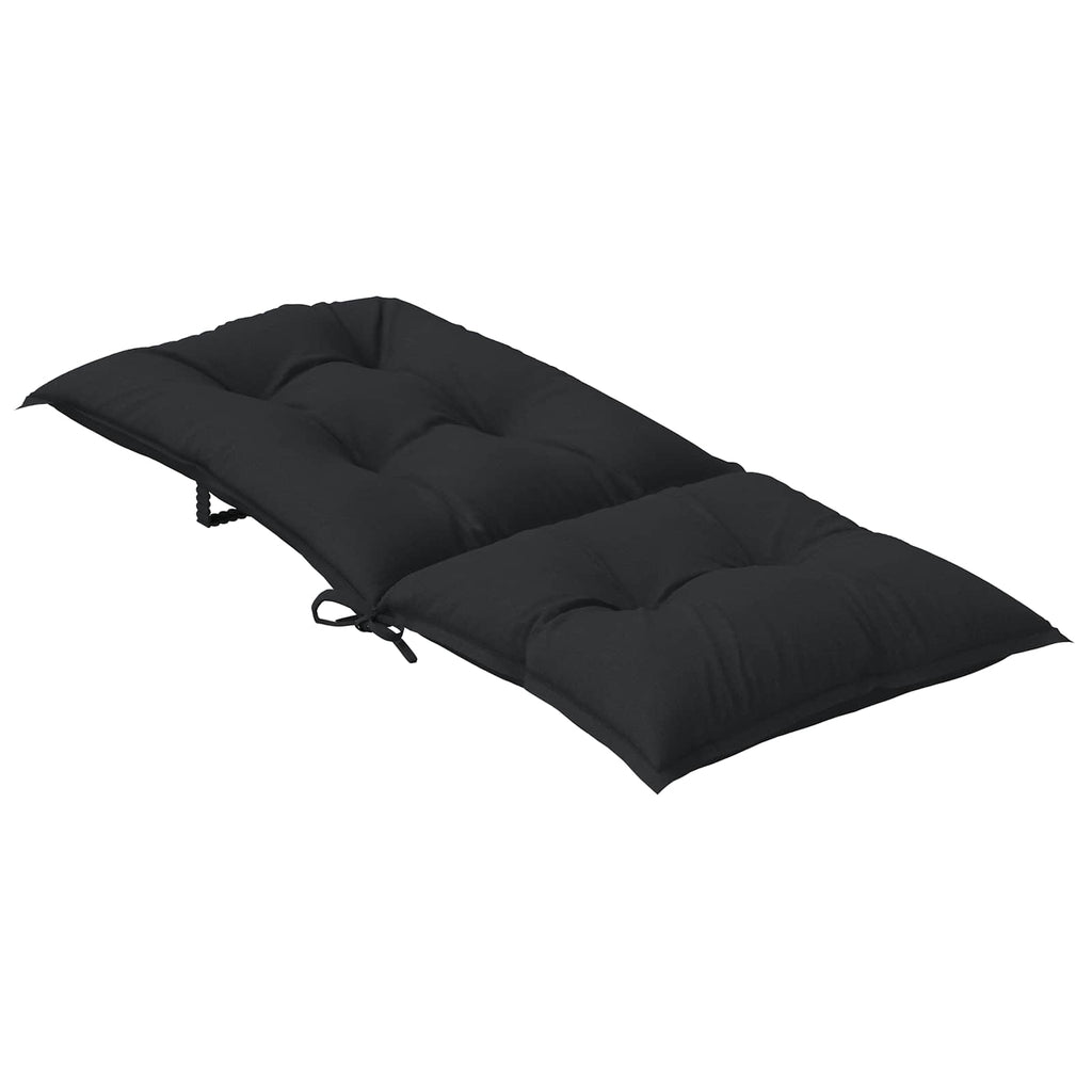 Set Med Hög Rygghörn Kuddar 2 Pcs Melange Svart 120 X 50 X 7 Cm