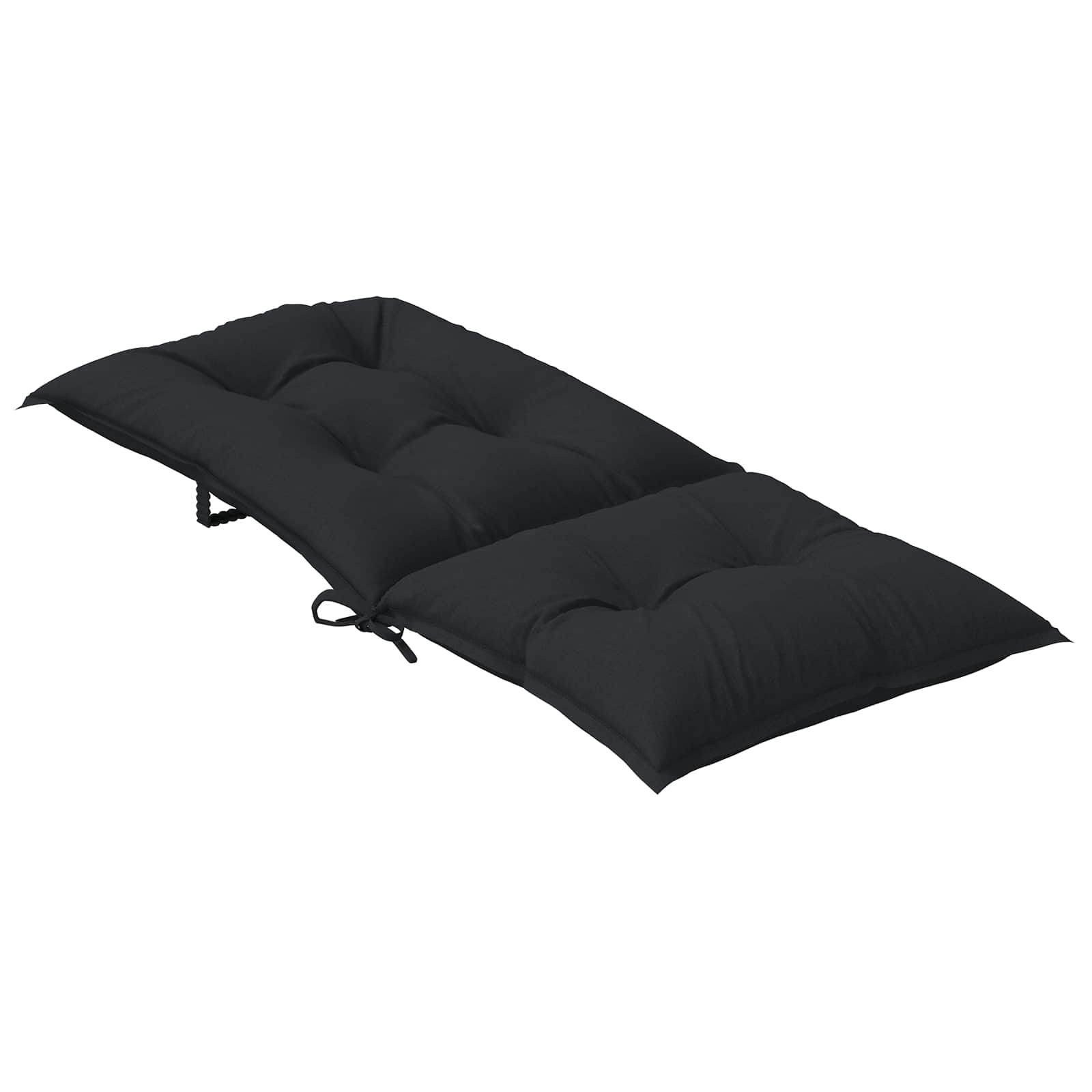 Set Med Hög Rygghörn Kuddar 2 Pcs Melange Svart 120 X 50 X 7 Cm