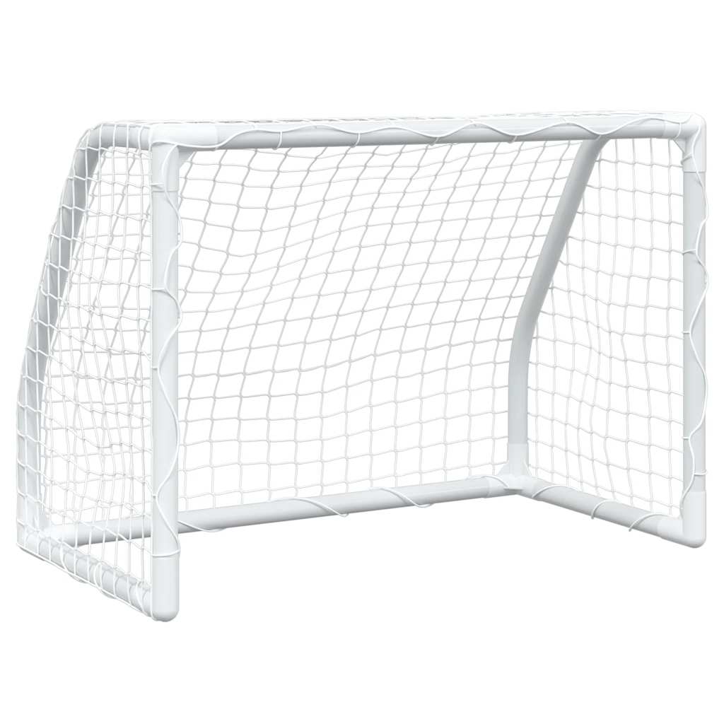 Barnfotbollsmål 2 St Med Boll Vit 64X35X48 Cm Metall