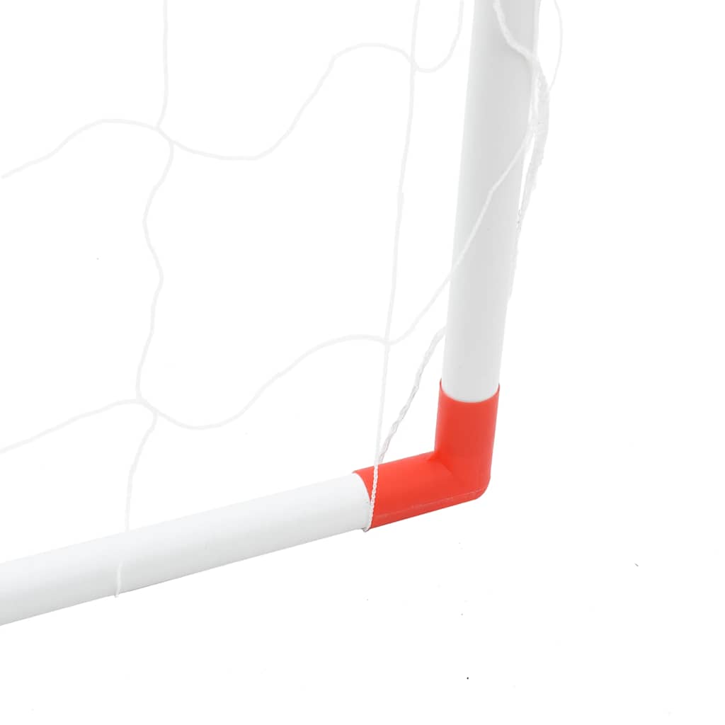 Barnfotbollsmål Med Bollar 2-I-1 Vit 184X64X124 Cm