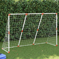 Barnfotbollsmål Med Bollar 2-I-1 Vit 184X64X124 Cm