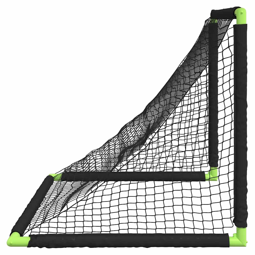 Barnfotbollsmål Hopfällbar Svart 90X64X64 Cm