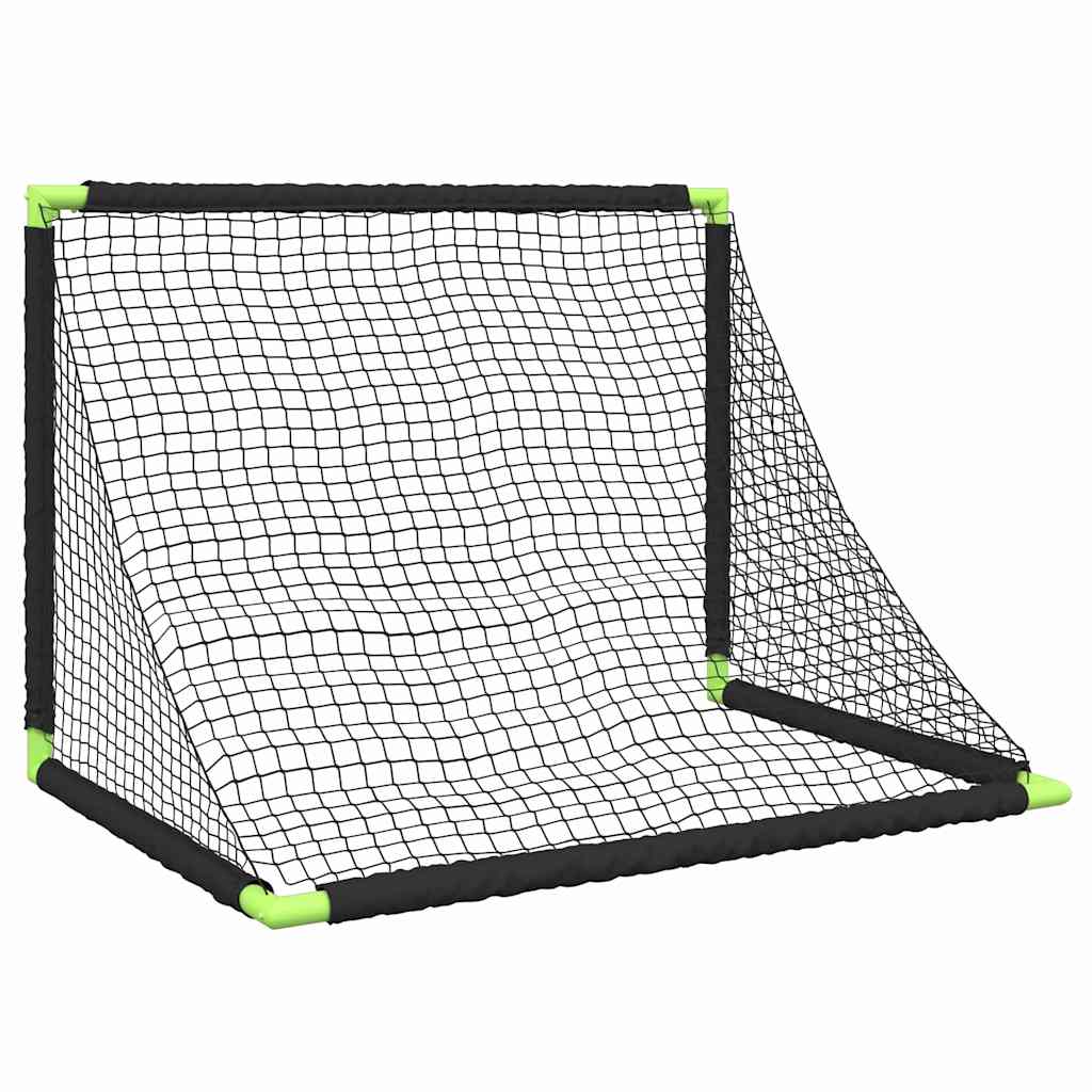 Barnfotbollsmål Hopfällbar Svart 90X64X64 Cm