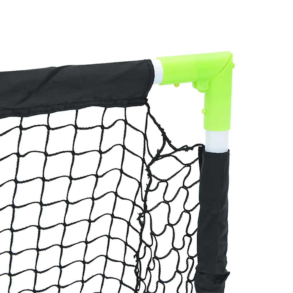 Barnfotbollsmål Hopfällbar Svart 90X64X64 Cm