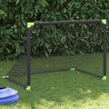 Barnfotbollsmål Hopfällbar Svart 90X64X64 Cm